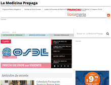 Tablet Screenshot of lamedicinaprepaga.com.ar